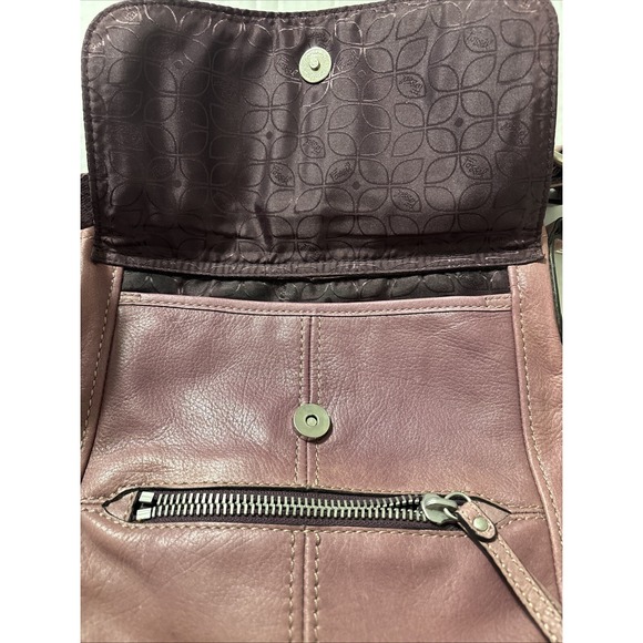 Fossil Long Live Vintage Red Handover Messenger Leather Crossbody Bag - Picture 4 of 15